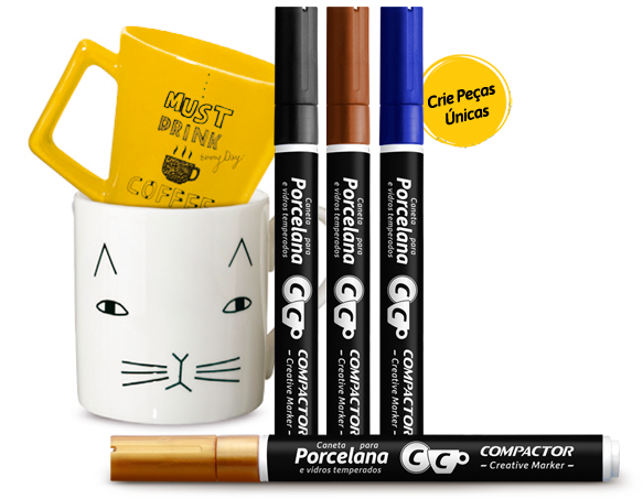 Canetas para Porcelana Creative Marker Compactor