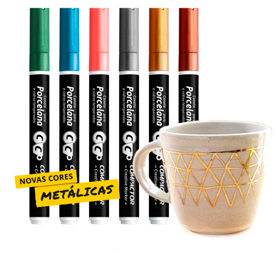 Canetas para Porcelana Creative Marker Compactor