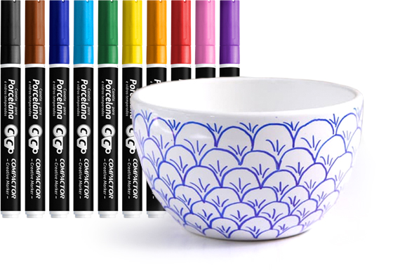 Canetas para Porcelana Creative Marker Compactor